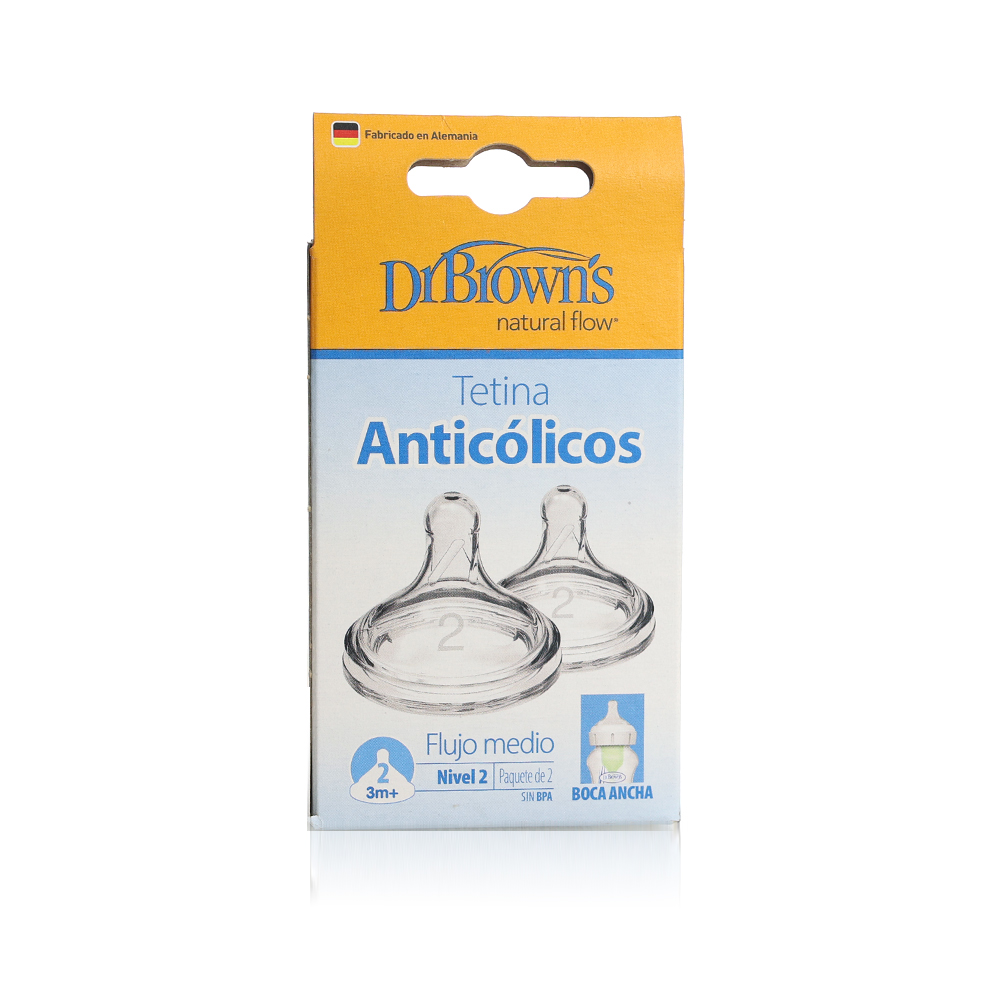 DR BROWNS L2 WIDE NIPPLE SILICONE 2201-INTL 3M+